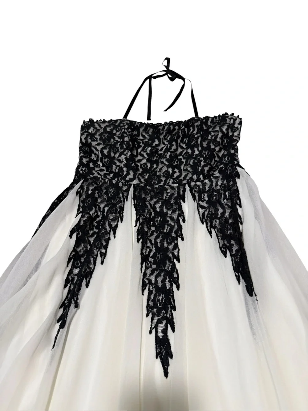 Free People Freda Tea Length Ballgown in Black and White Size 0